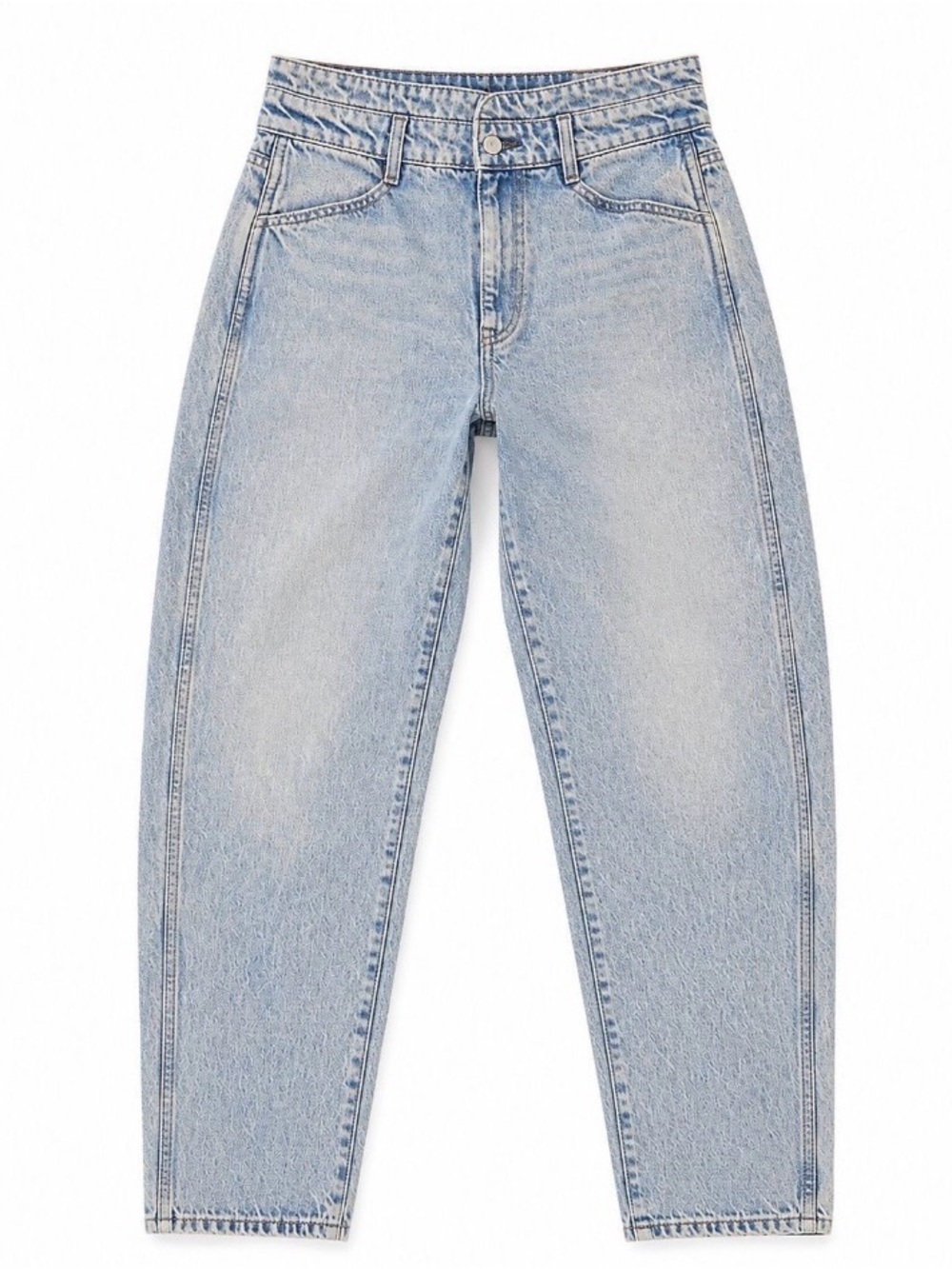 Veronica Beard Blake high-rise straight notch jeans light wash size 26